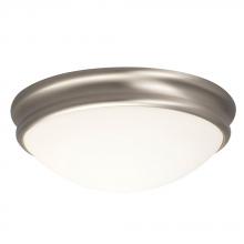Galaxy Lighting 613330BN-113NPF - Flush Mount Ceiling Light - in Brushed Nickel finish with White Glass
