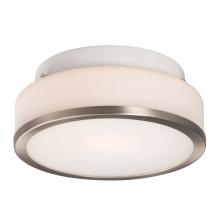 Galaxy Lighting 613531BN-113NPF - Flush Mount Ceiling Light - in Brushed Nickel finish with White Glass