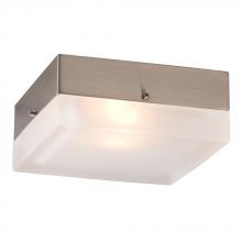 Galaxy Lighting 614571BN-113NPF - Square Flush Mount Ceiling Light - in Brushed Nickel finish with Frosted Glass