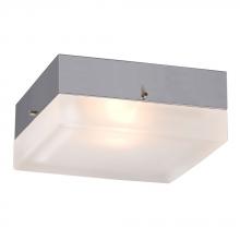 Galaxy Lighting 614571CH-113NPF - Square Flush Mount Ceiling Light - in Polished Chrome finish with Frosted Glass