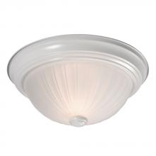 Galaxy Lighting 625021WH-113EB - Flush Mount Ceiling Light - in White  finish with Frosted Melon Glass