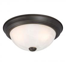 Galaxy Lighting 625031ORB-113EB - Flush Mount Ceiling Light - in Oil Rubbed Bronze finish with Marbled Glass