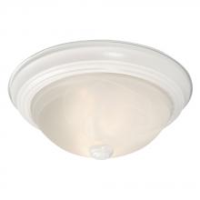 Galaxy Lighting 625031WH-113EB - Flush Mount Ceiling Light - in White finish with Marbled Glass