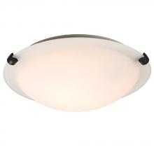 Galaxy Lighting 680112WH-ORB-113EB - Flush Mount Ceiling Light - in Oil Rubbed Bronze finish with White Glass