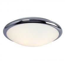 Galaxy Lighting ES612392CH - Flush Mount Ceiling Light - in Polished Chrome finish with Satin White Glass