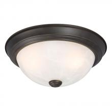 Galaxy Lighting ES625031ORB - Flush Mount Ceiling Light - in Oil Rubbed Bronze finish with Marbled Glass