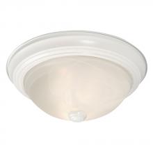 Galaxy Lighting ES625031WH - Flush Mount Ceiling Light - in White finish with Marbled Glass