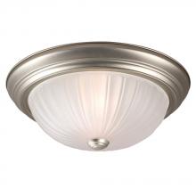 Galaxy Lighting ES635022PT - Flush Mount Ceiling Light - in Pewter finish with Frosted Melon Glass