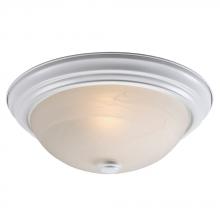 Galaxy Lighting ES635032WH - Flush Mount Ceiling Light - in White finish with Marbled Glass