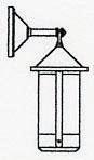 Arroyo Craftsman BB-6LRM-N - 6" berkeley long body wall mount