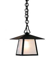 Arroyo Craftsman CH-8BAM-S - 8" carmel pendant with bungalow overlay