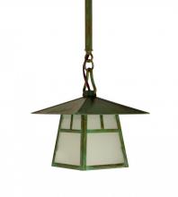Arroyo Craftsman CSH-8DM-MB - 8" carmel stem hung pendant with dart overlay