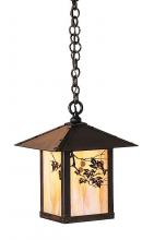 Arroyo Craftsman EH-9ARM-S - 9" evergreen pendant with classic arch overlay
