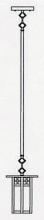 Arroyo Craftsman GSH-6LCR-S - 6" glasgow long body stem mount pendant