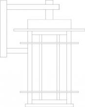 Arroyo Craftsman OPB-7WO-RB - 7" oak park wall mount