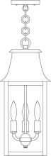 Arroyo Craftsman ORH-8CS-RC - 8" orpington pendant