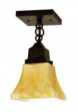 Arroyo Craftsman RCM-1-RB - ruskin one light ceiling mount