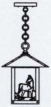 Arroyo Craftsman TRH-9HSWO-VP - 9" timber ridge pendant with horse filigree
