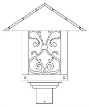 Arroyo Craftsman TRP-16ASRM-RC - 16" timber ridge post mount with ashbury  filigree