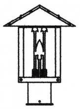 Arroyo Craftsman TRP-9ARCS-BZ - 9" timber ridge post mount with arrow filigree