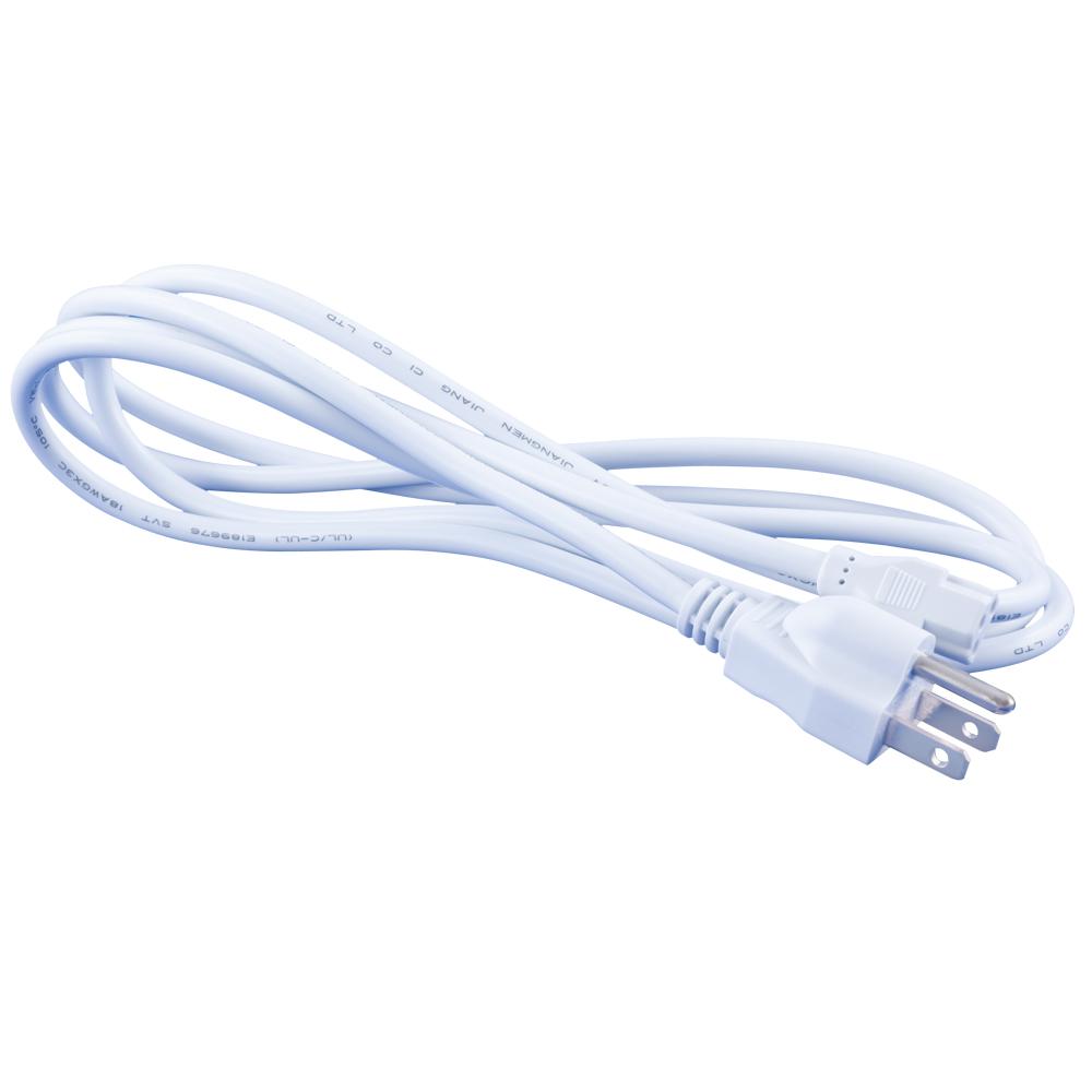 Power Cord & 3-Prong Plug – 6’ White