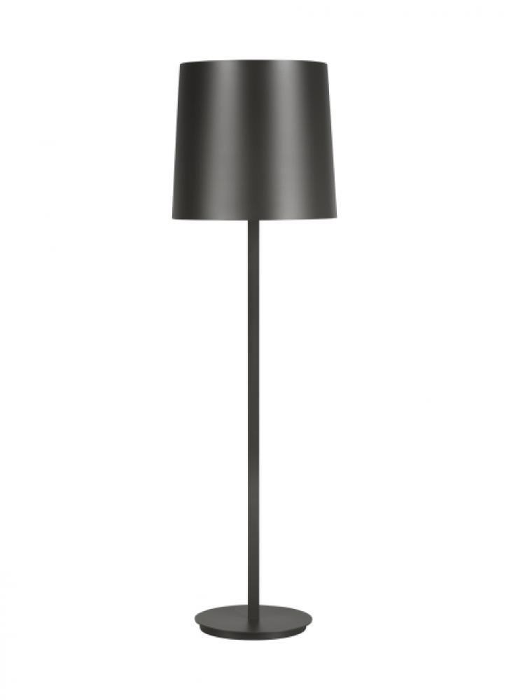 Modern Lucia Outdoor LED Large Floor Lamp in a Black finish