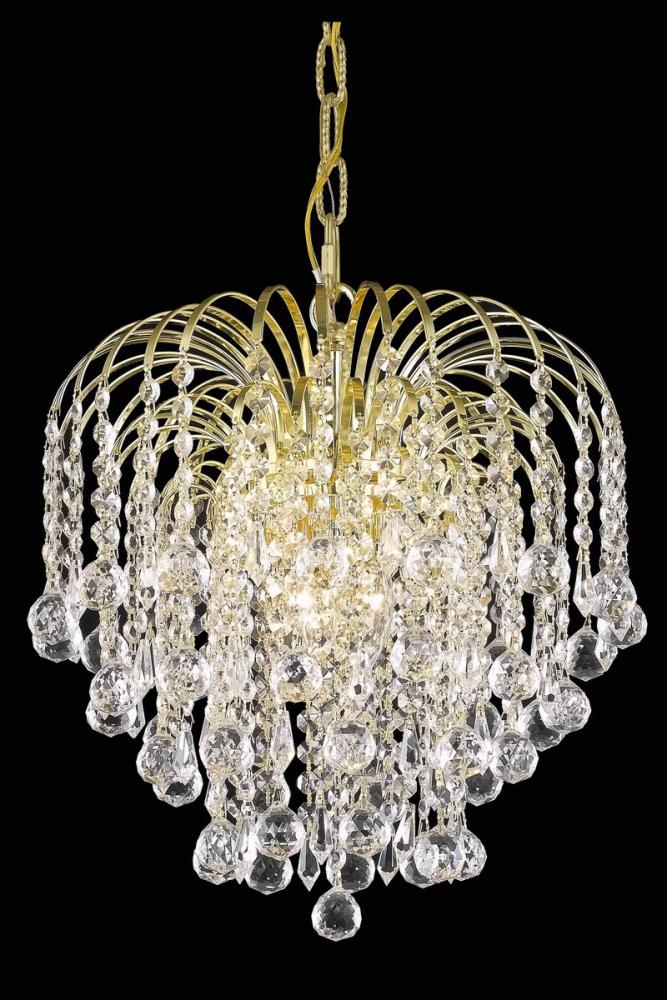 Addison Collection Pendant D14in H12in Lt:3 Gold Finish