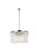 Elegant 1238D26PN/RC - Sydney 8 Light Polished Nickel Chandelier Clear Royal Cut Crystal