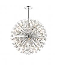 Elegant 2550D44C - Vera 44 inch crystal starburst round pendant in chrome