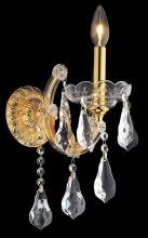 Elegant 2801W1G/RC - Maria Theresa 1 light Gold Wall Sconce Clear Royal Cut Crystal