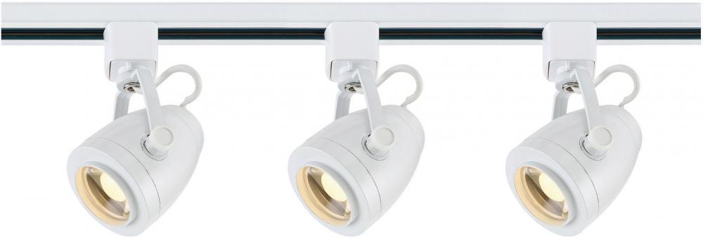 3 Light - Track Lighting Kit - 12 Watt LED per Head - 3000K - 4 foot Track - 36 degree - Pinch back