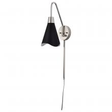 Nuvo 60/7469 - Tango; 1 Light; Wall Sconce; Matte Black with Polished Nickel
