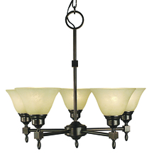 Framburg 2435 BN/AM - 5-Light Brushed Nickel Taylor Dining Chandelier