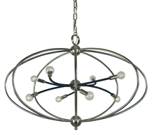 Framburg 4949 PN/MBLACK - 8-Light Polished Nickel/Matte Black Orbit Chandelier