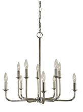 Framburg 4980 PN - 10-Light Polished Nickel Boulevard Chandelier