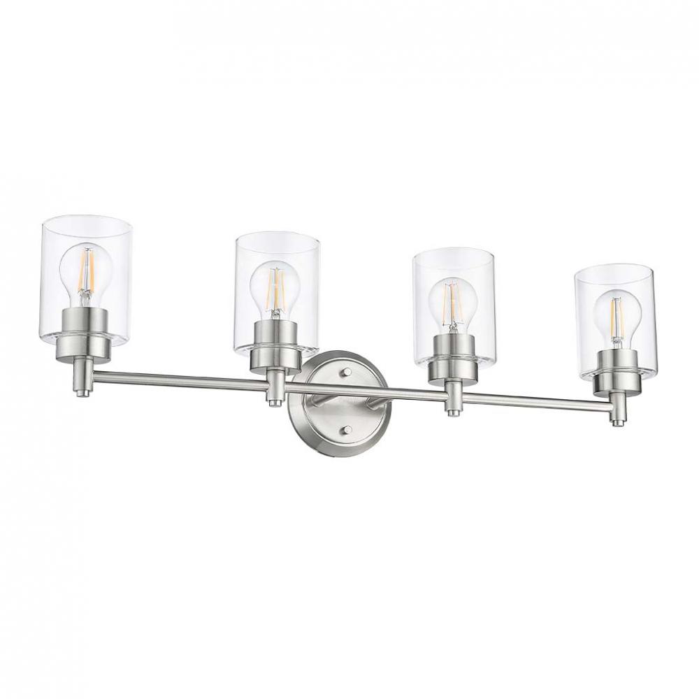 Mincio 4-Light Clear Glass Vanity - NK