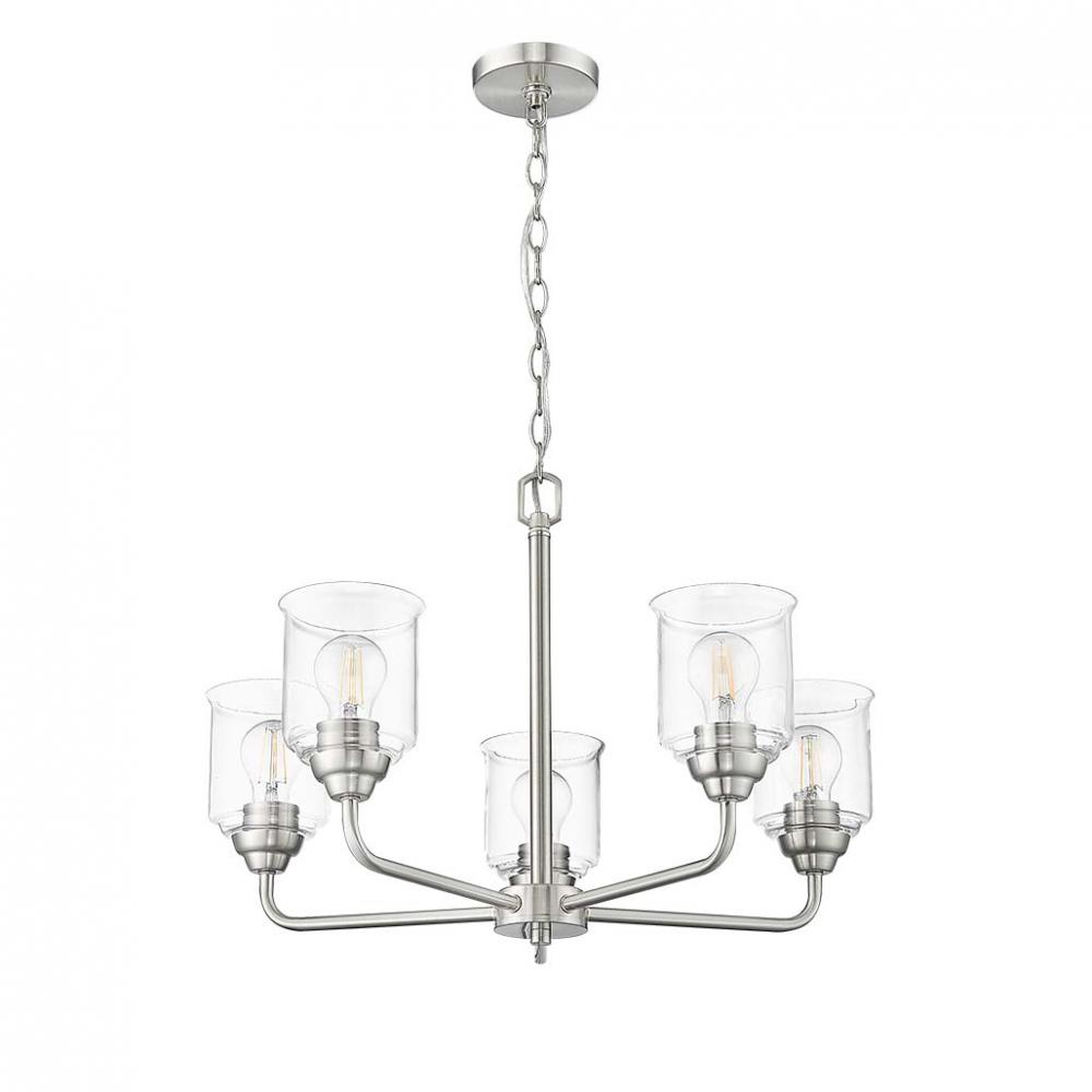 Acheron 5-Light Clear Glass Chandelier - NK
