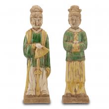 Currey 1200-0597 - Tang Dynasty Palace Servants Set of 2